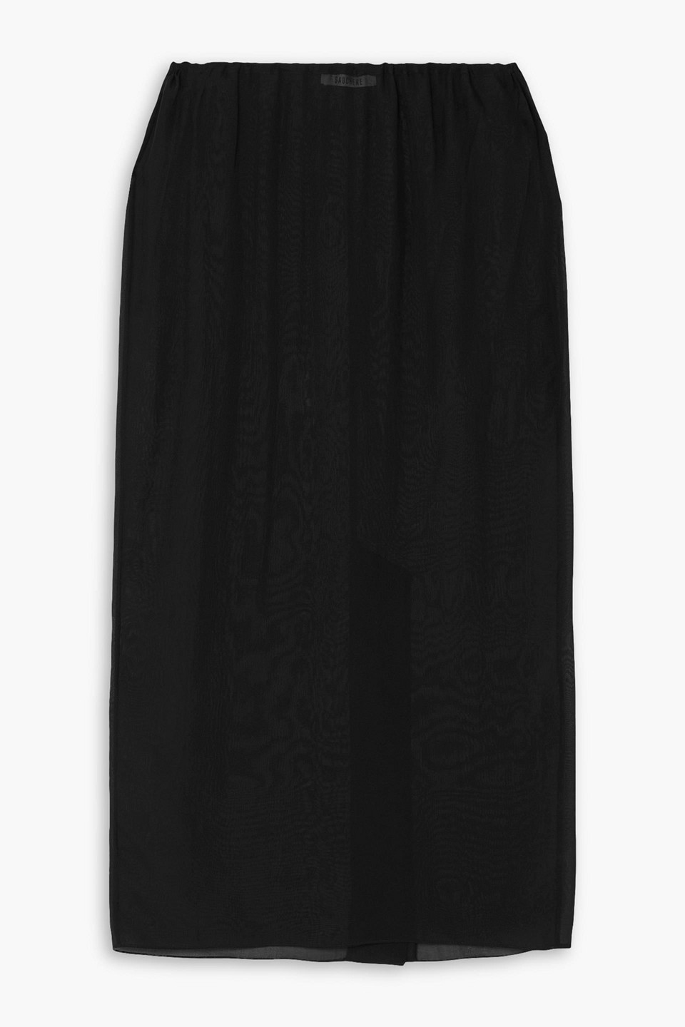 Gauchère Silk-chiffon Midi Skirt In Black
