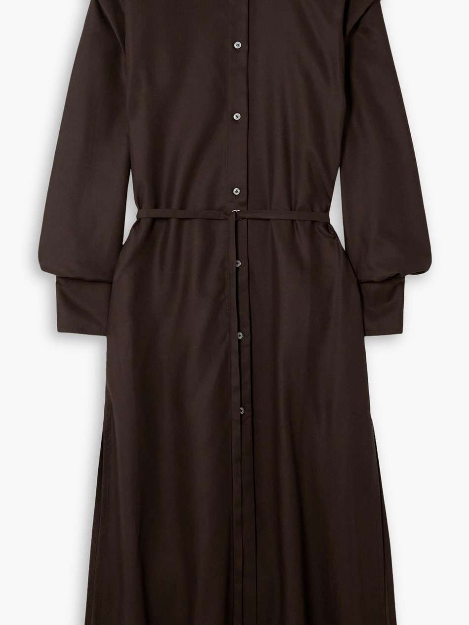 nemulus belted tencel™ lyocell midi shirt dress