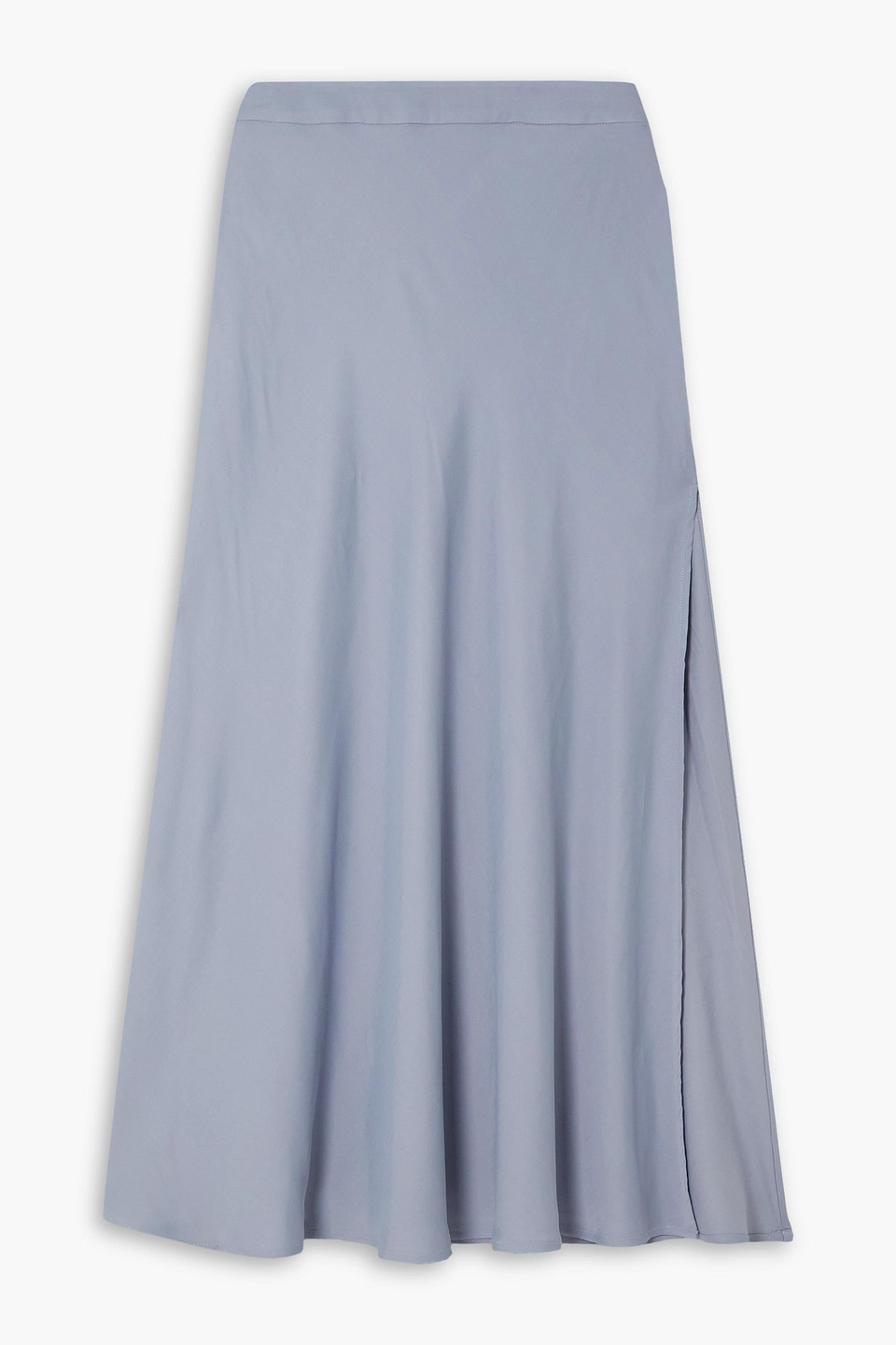 Ninety Percent Austin Crepe De Chine Midi Skirt In Slate Blue