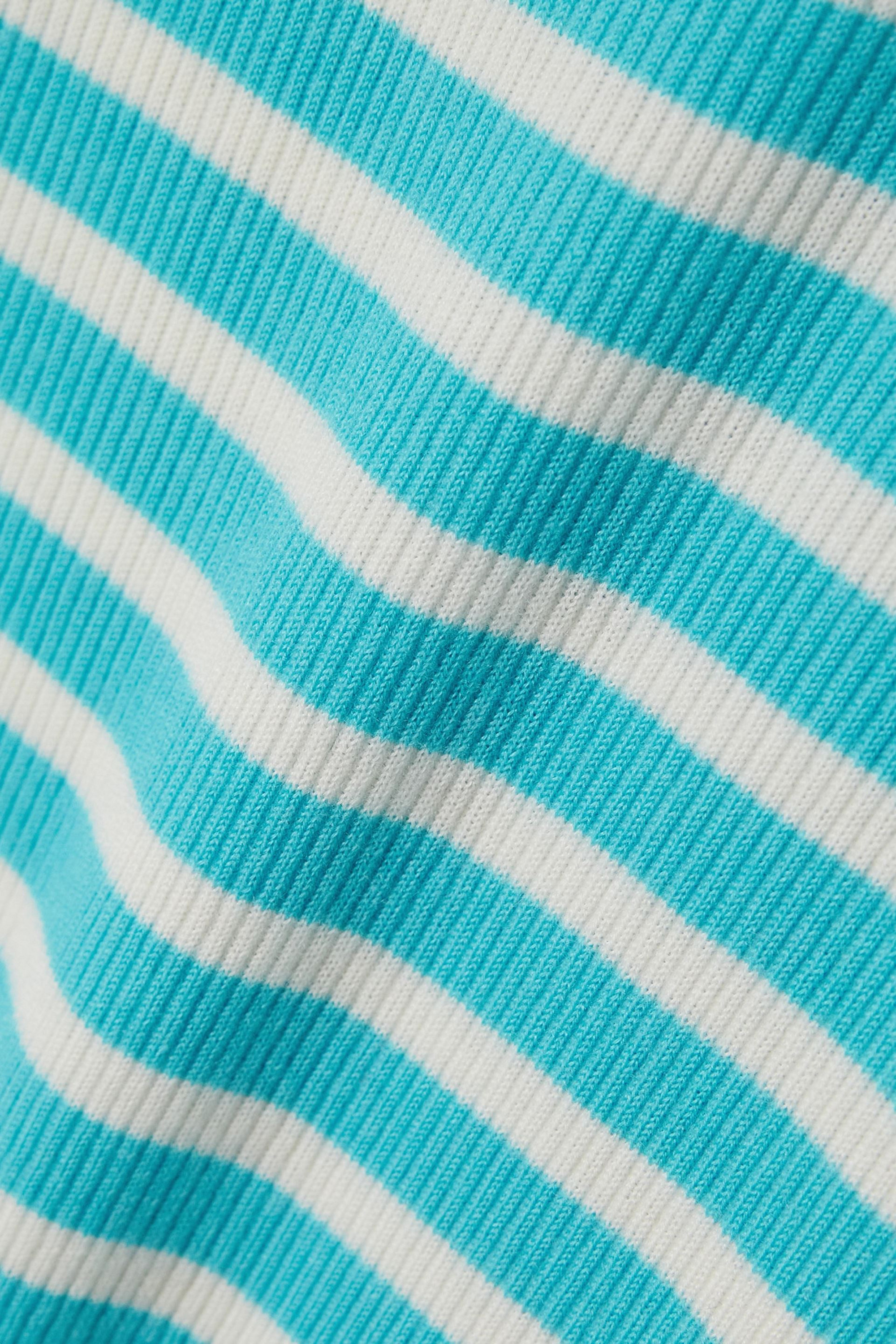 LISA YANG Nicolette striped ribbed cashmere midi dress