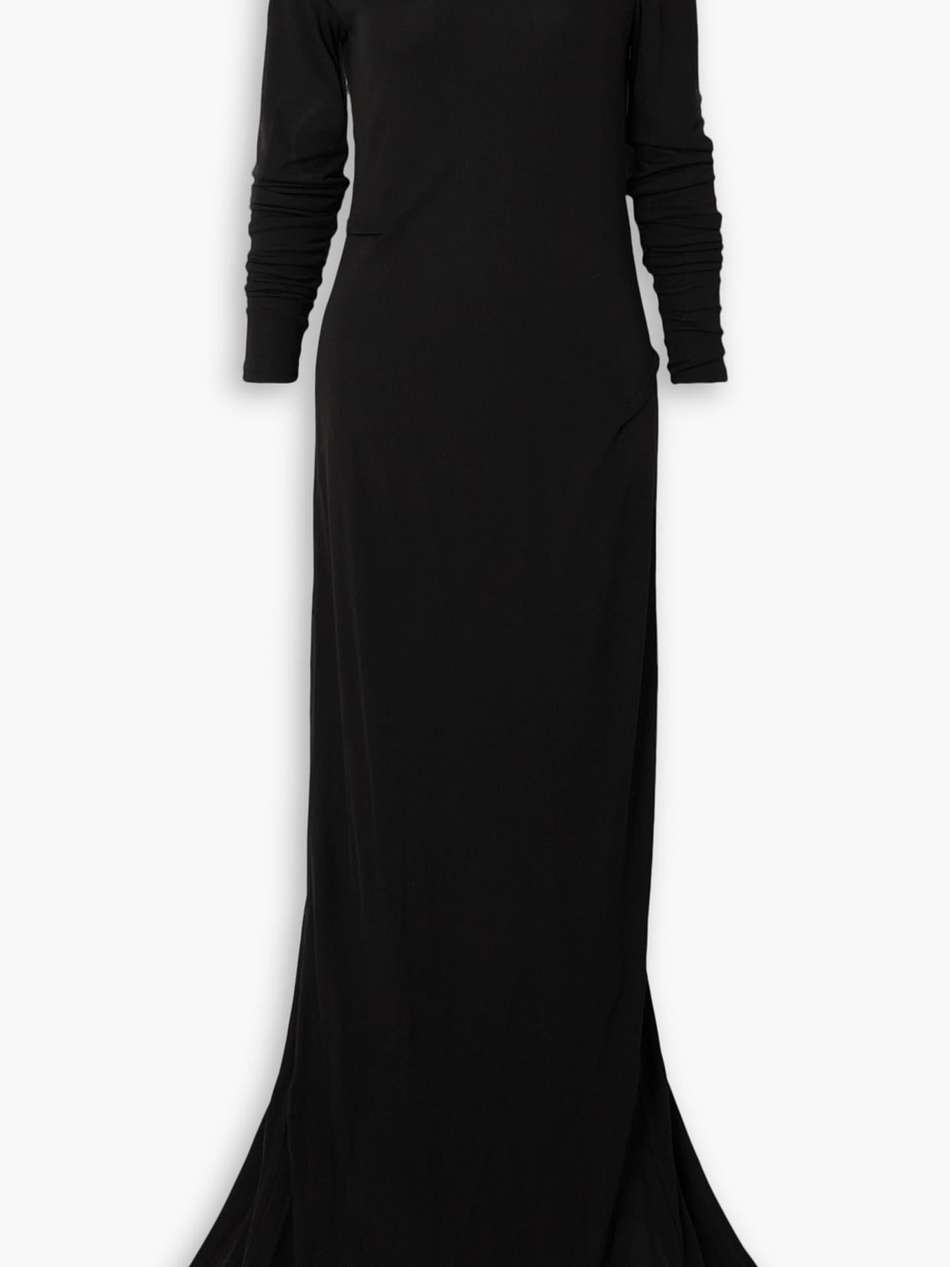 stretch-crepe maxi dress