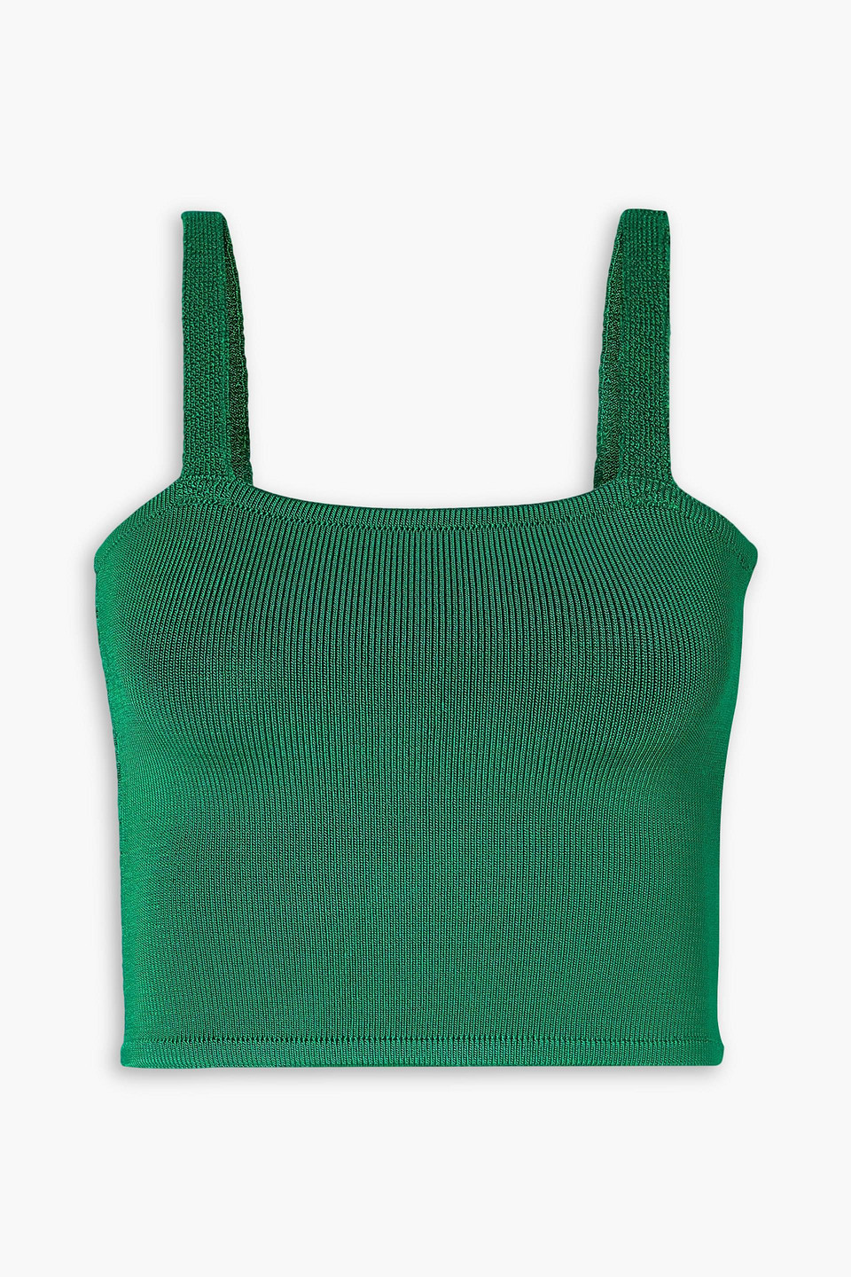 Cropped stretch-knit tank