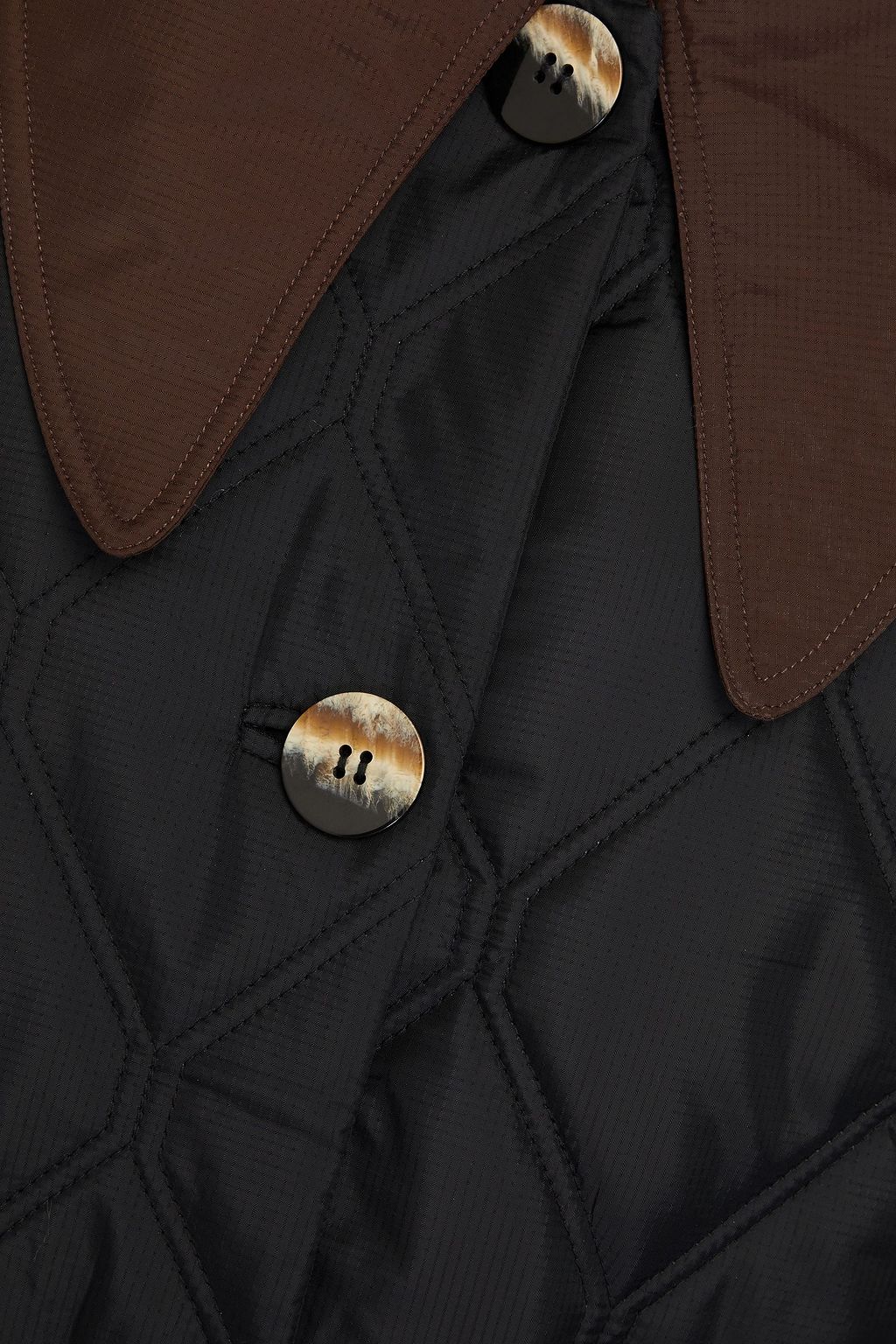 GANNI Two-tone quilted ripstop jacket