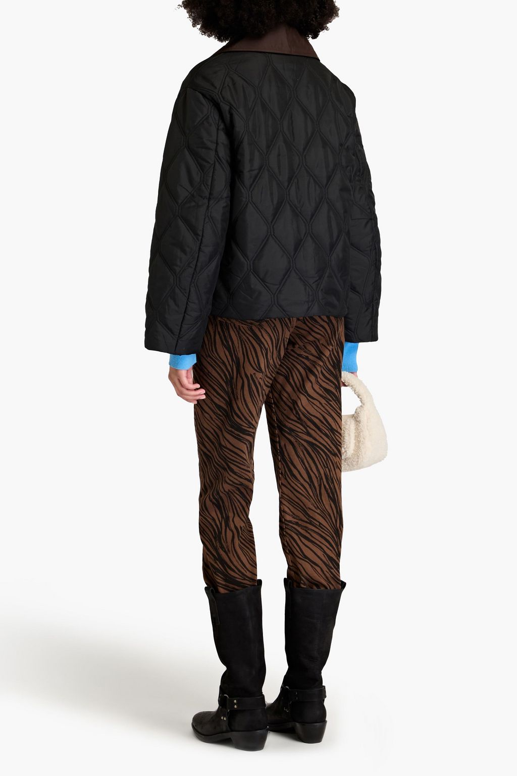 GANNI Two-tone quilted ripstop jacket