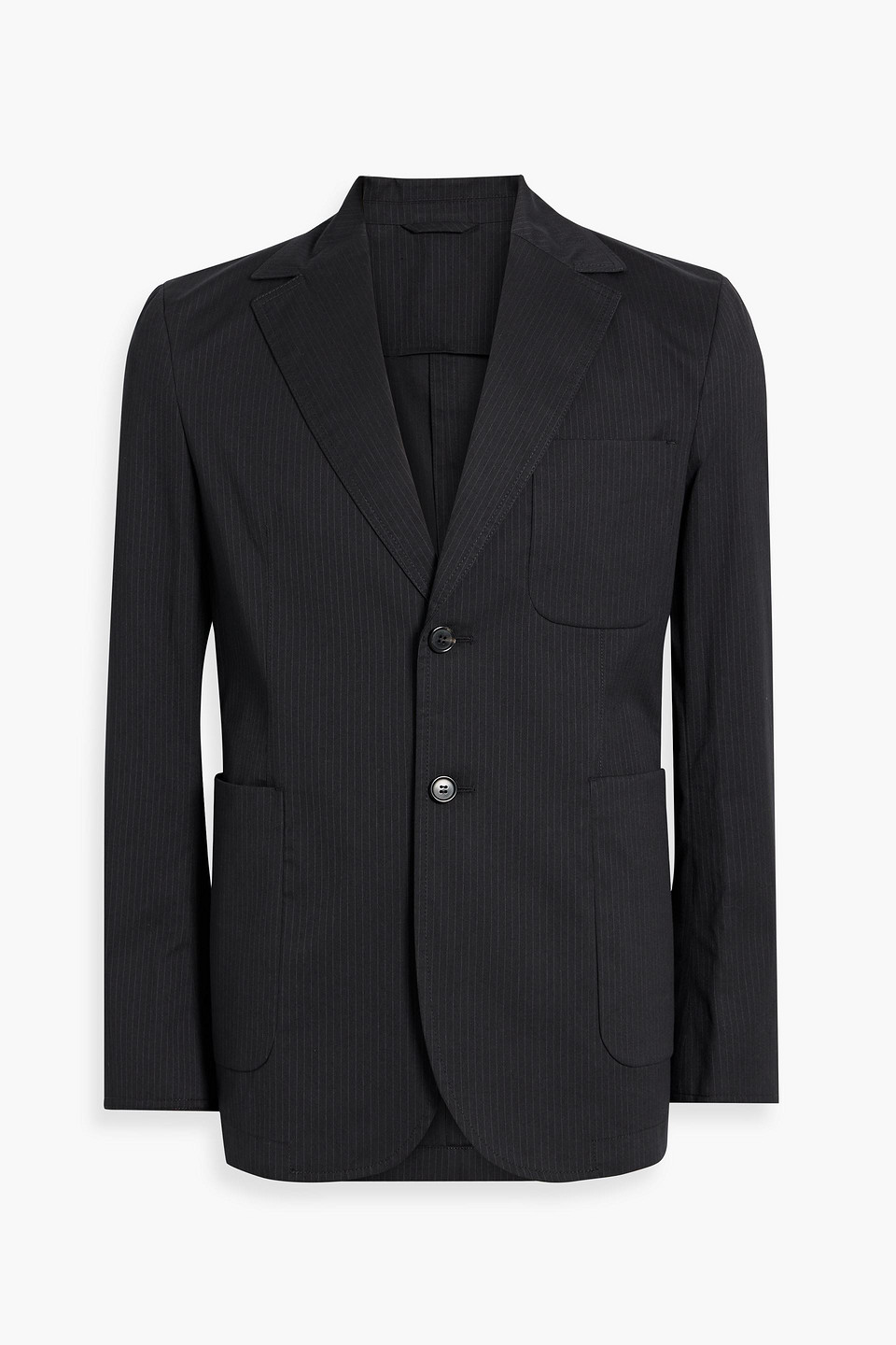 Acne Studios Pinstriped Cotton-blend Twill Suit Jacket In Black