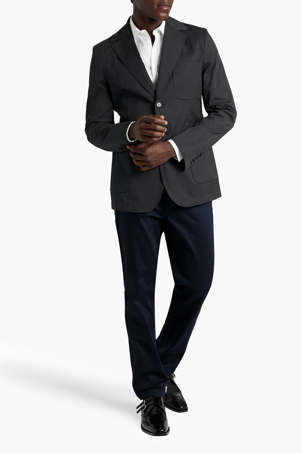 ACNE STUDIOS Pinstriped cotton-blend twill suit jacket