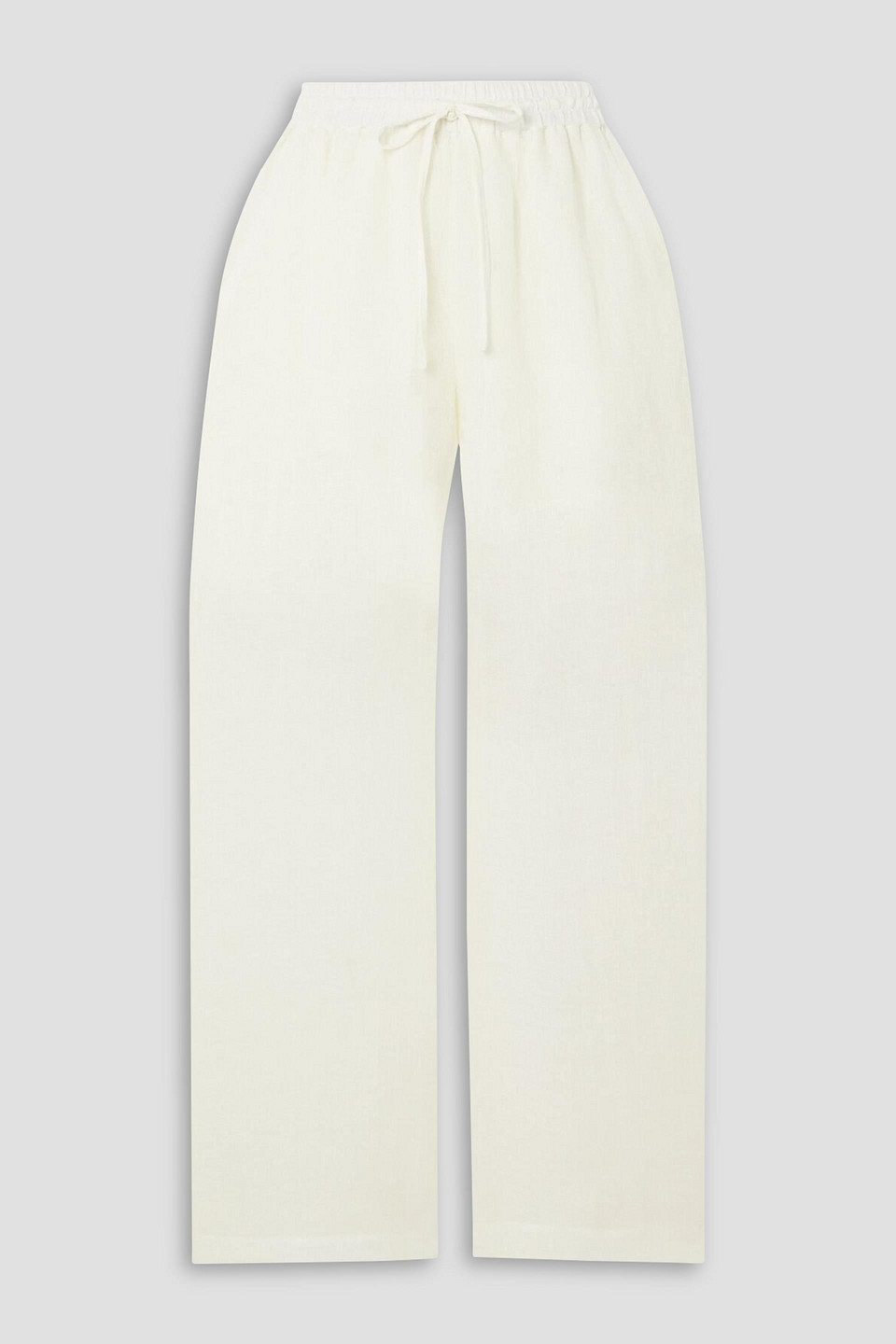 Le Kasha Yaffa Linen Straight-leg Trousers In Ivory