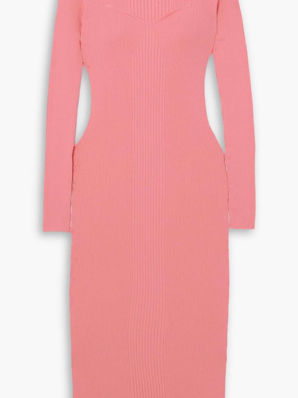 sylia ribbed-knit midi dress