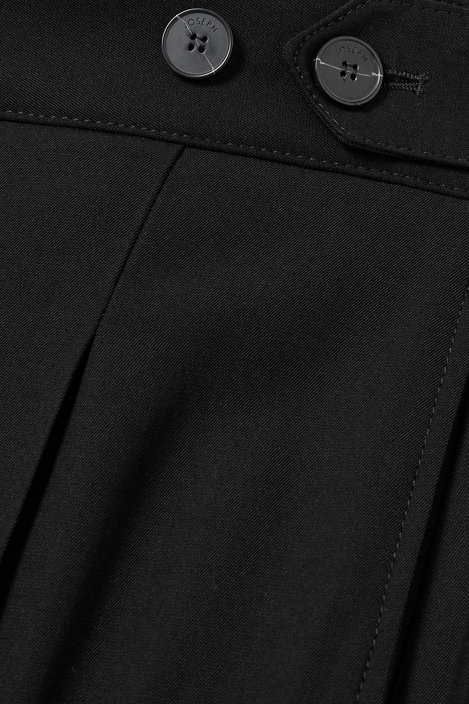 Joseph Timothy Pleated Twill Wide-leg Pants In Black