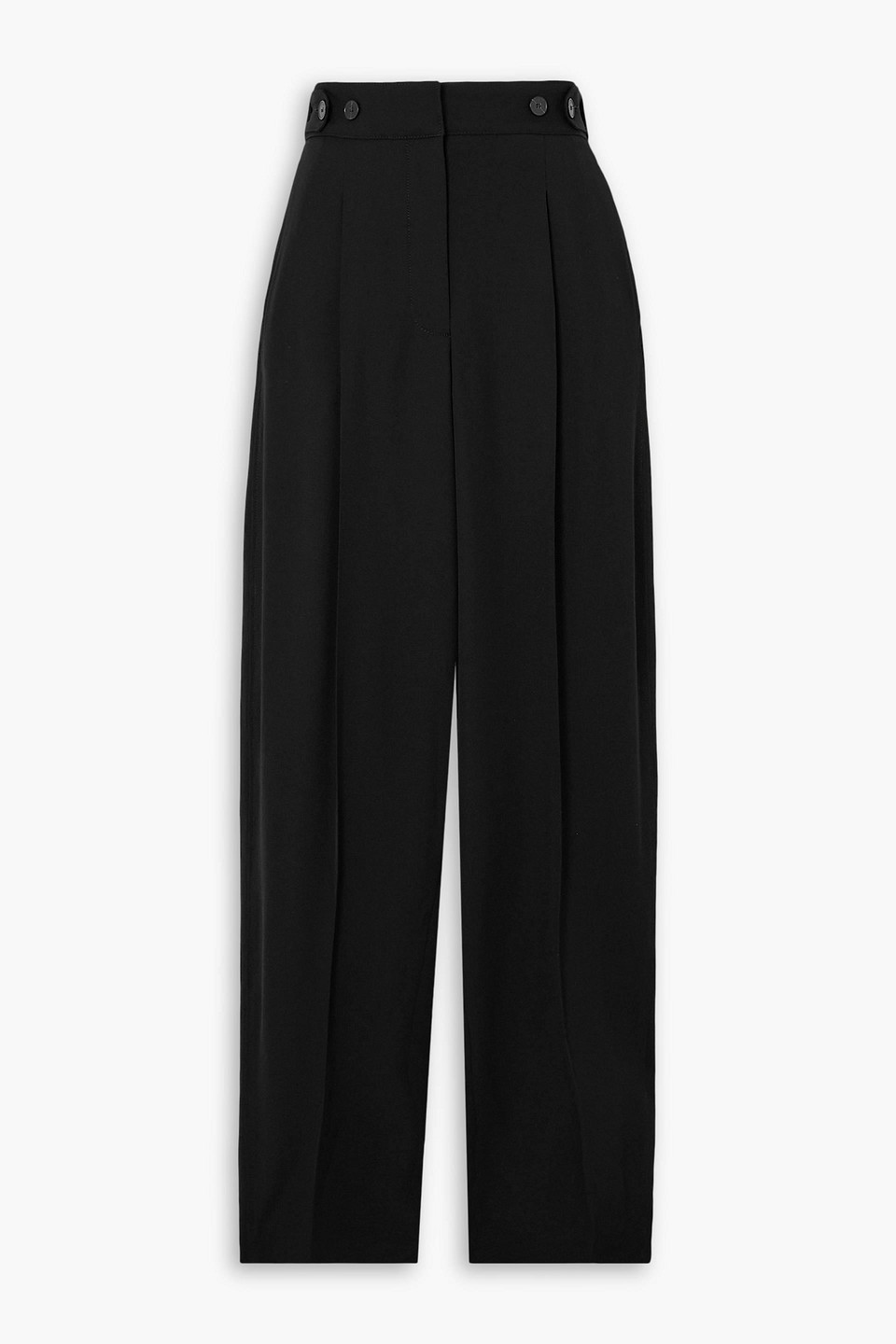 Joseph Timothy Pleated Twill Wide-leg Trousers In Black