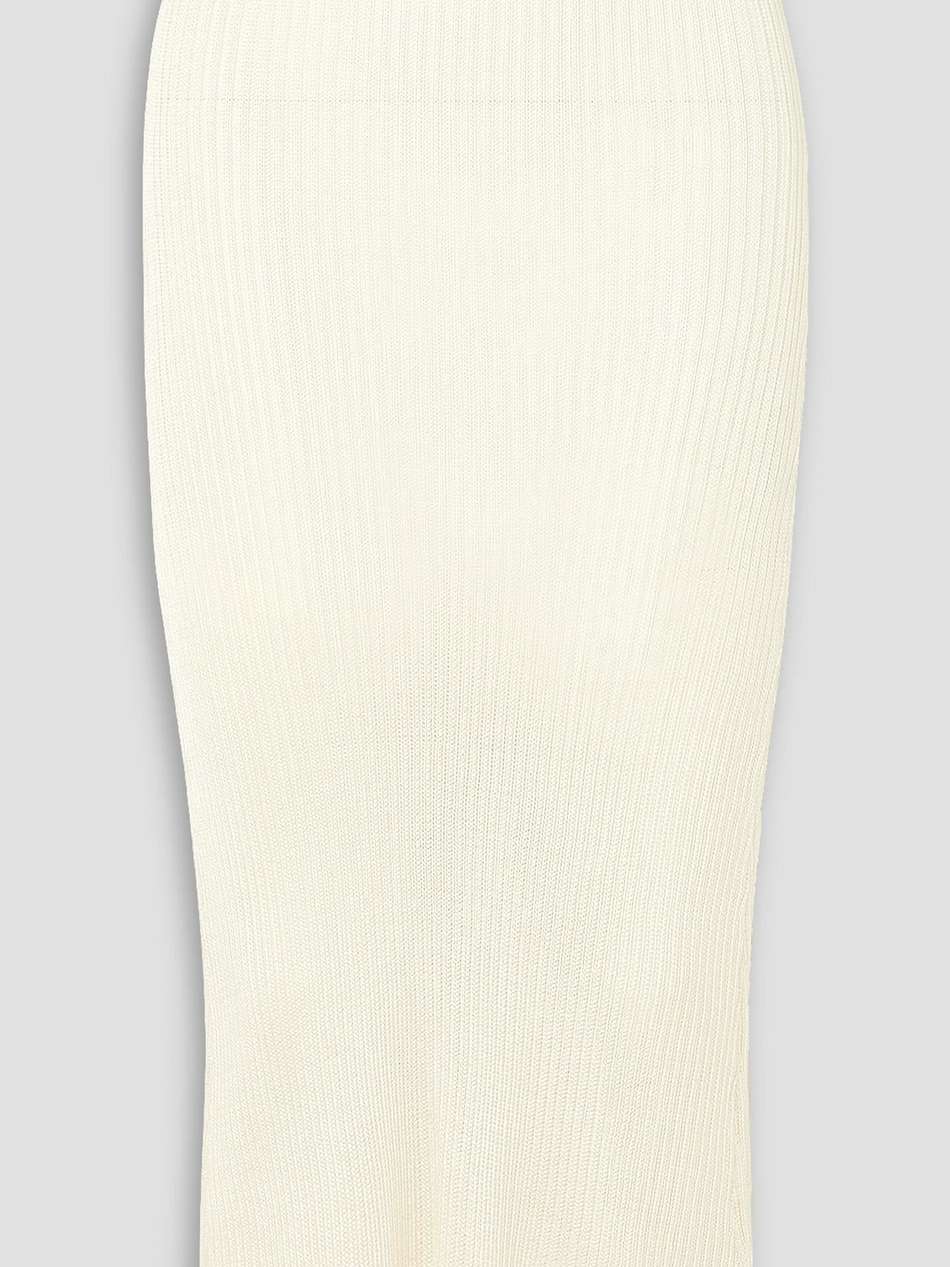 ribbed-knit midi skirt