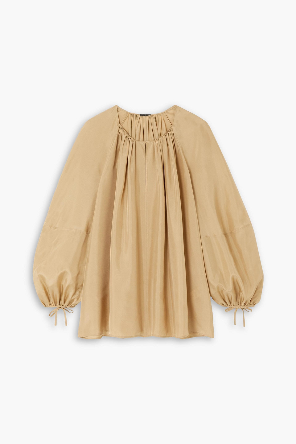 Joseph Baume Habotai Silk Blouse In Sand
