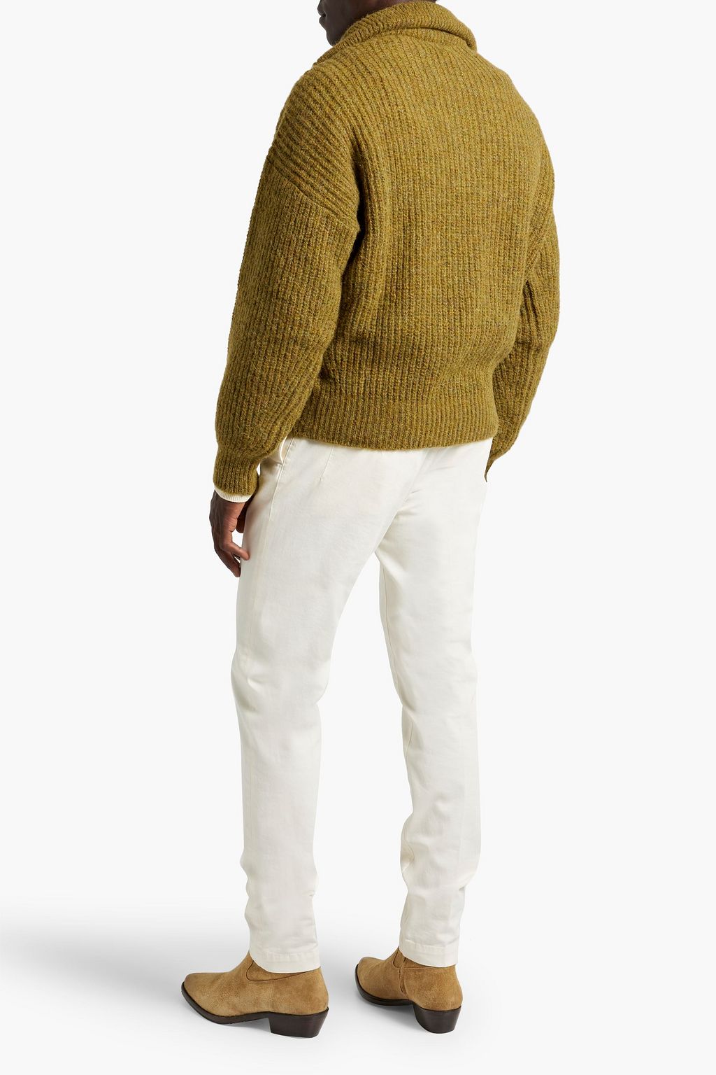 ISABEL MARANT Rribbed-knit half-zip sweater
