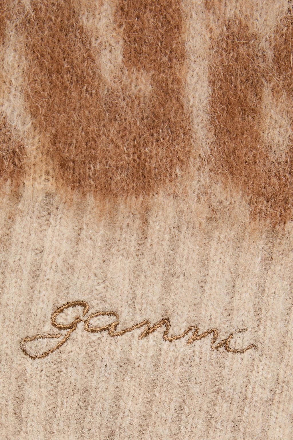 GANNI 브러시드 레오파드 니트 베스트