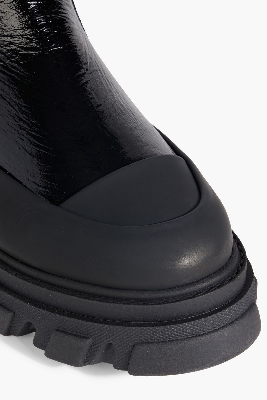 GANNI Patent-leather Chelsea boots