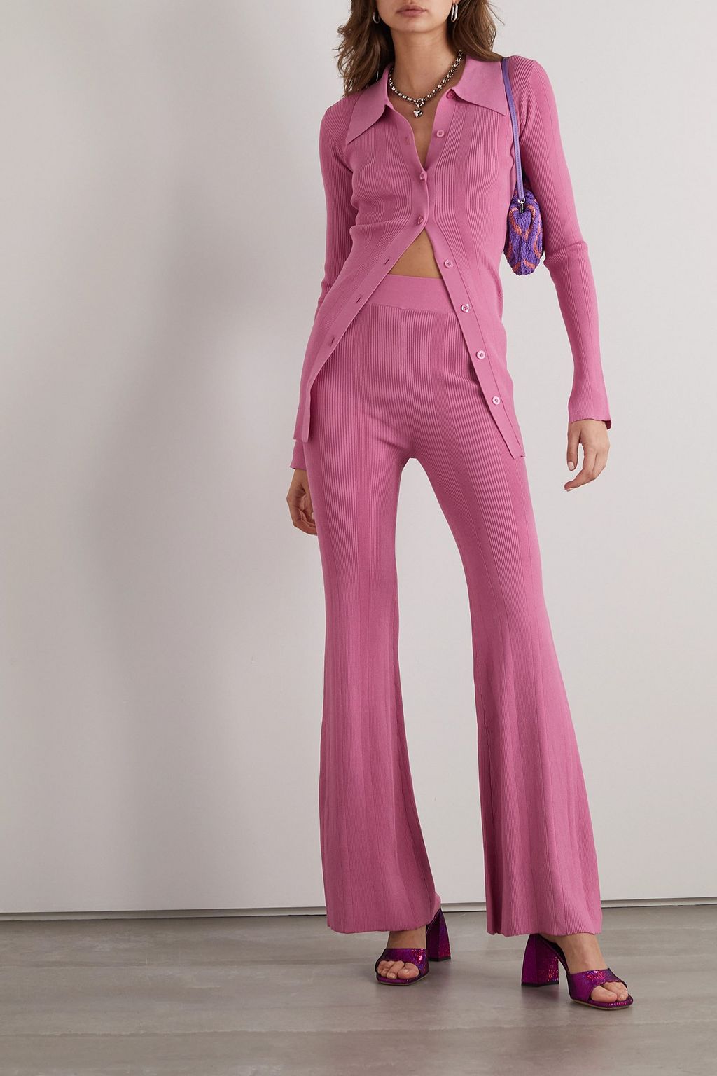REMAIN BIRGER CHRISTENSEN Soleima ribbed-knit straight-leg pants