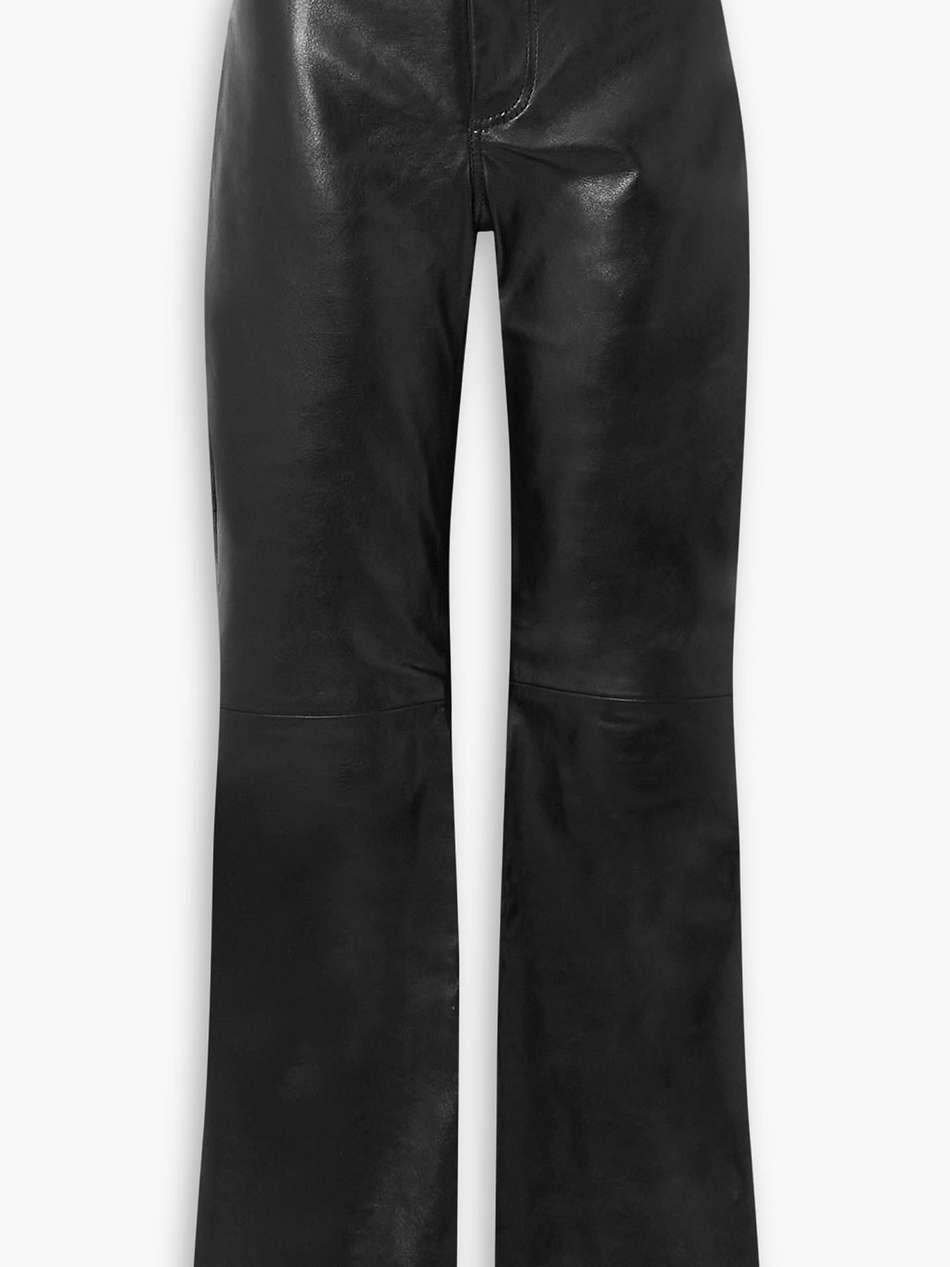 lidra leather straight-leg pants