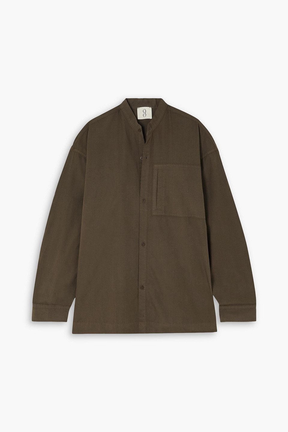 Ninety Percent Haring Cotton Shirt In Chocolate