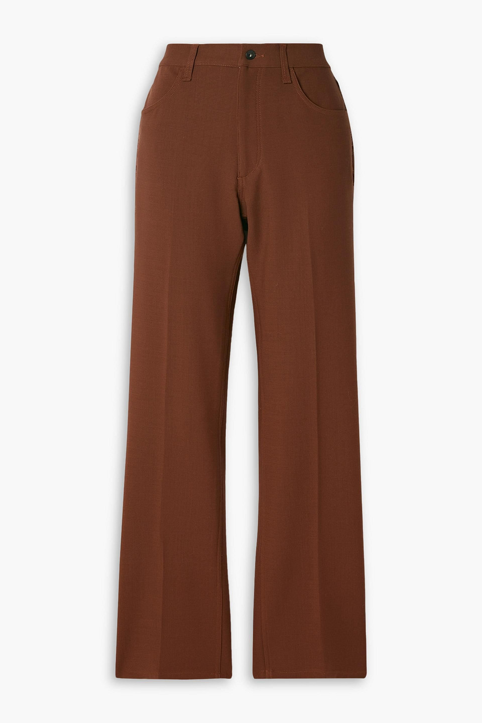 【関税込み】rag & bone ブラウン Jacey トラウザーズ rag & bone Jacey stretch-wool straight-leg pants | Smart Closet
