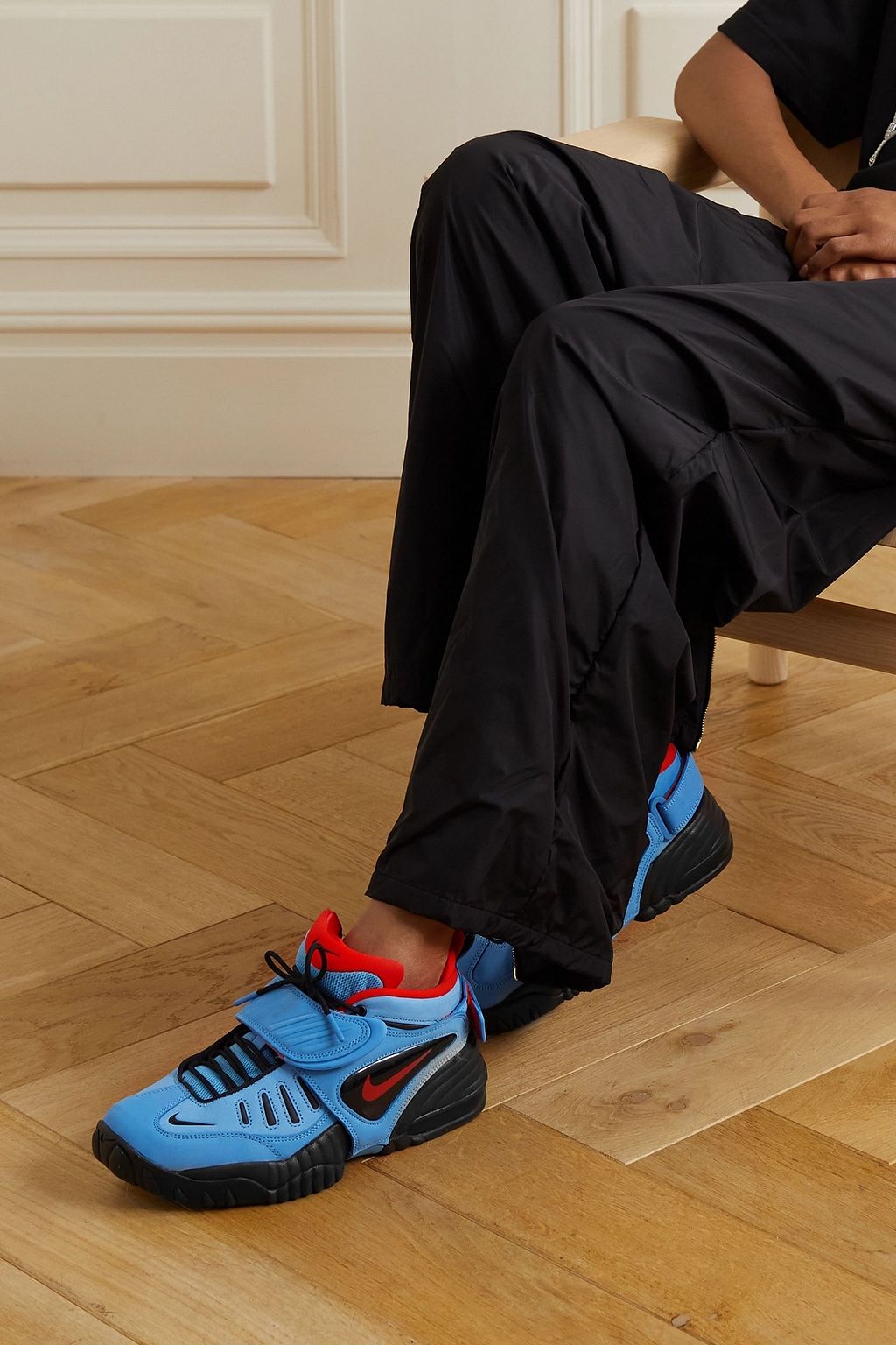 NIKE + Ambush Air Adjust Force SP rubber-trimmed suede sneakers