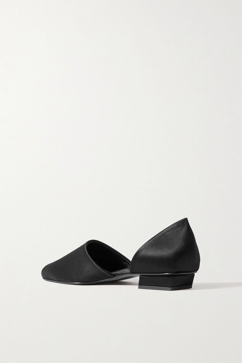 TOTEME The Peep-Toe satin point-toe flats