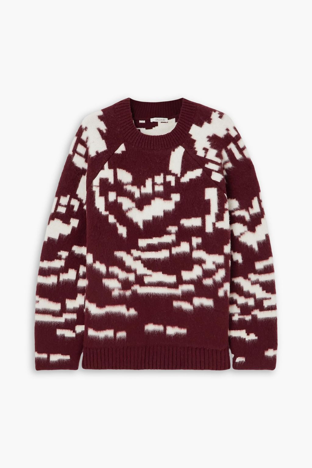 Gauchere Intarsia wool sweater Women Burgundy Knitwear L
