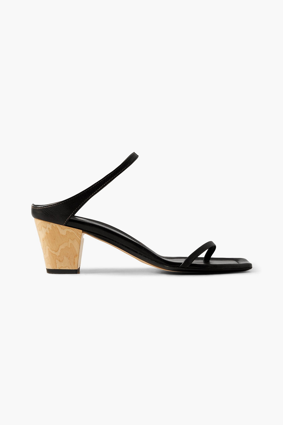 Totême The City Leather Sandals In Black