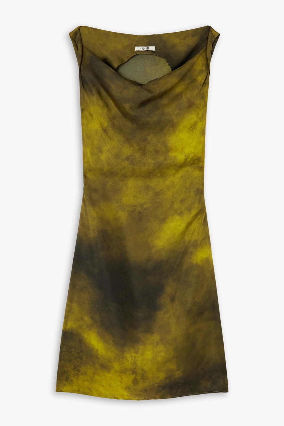 Gauchère Tie-dyed Twill Midi Dress In Army Green