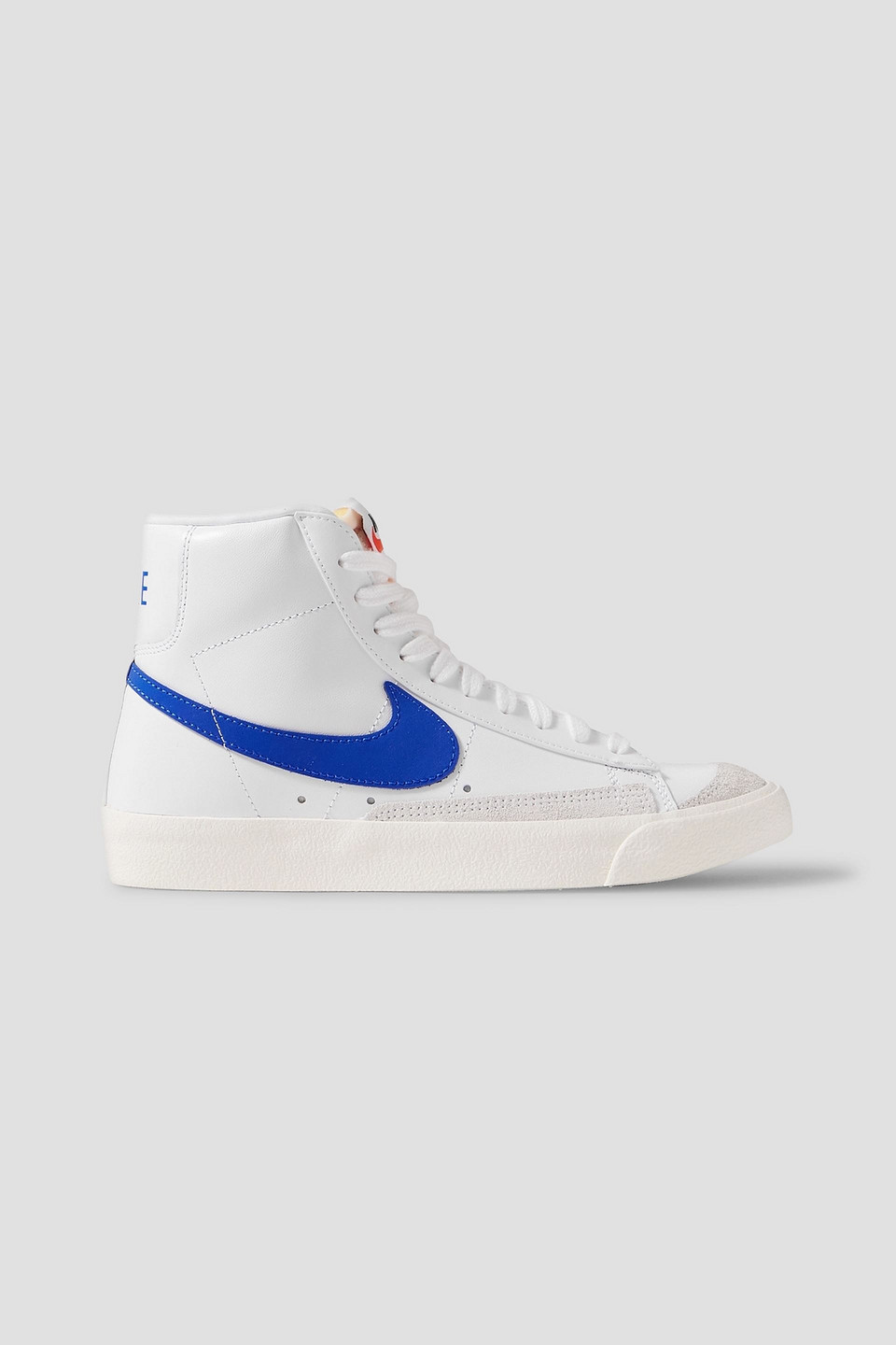 Nike Blazer Mid '77 Vintage Suede-trimmed Leather Sneakers In White
