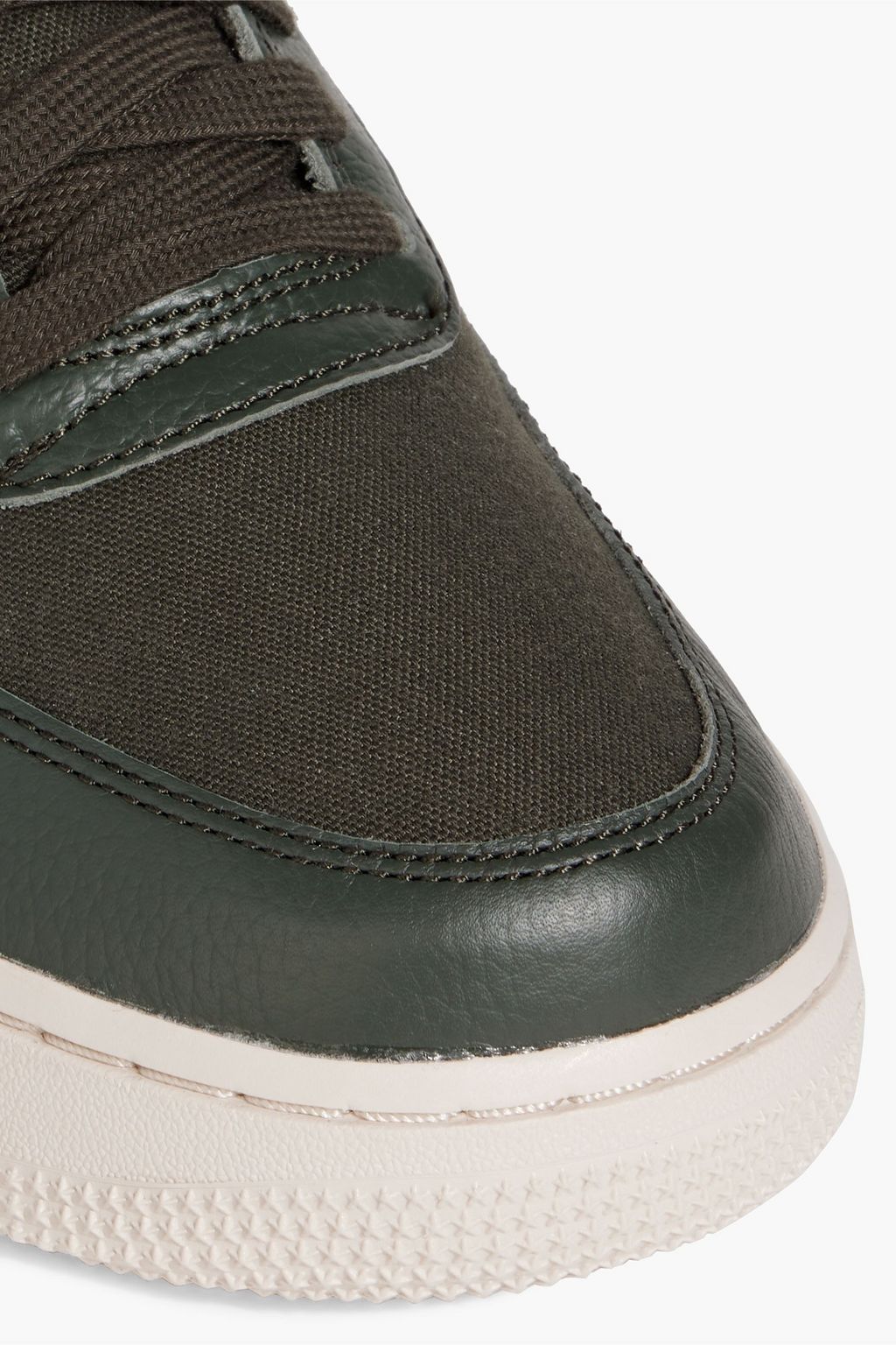 NIKE Air Force 1 Low pebbled-leather and canvas sneakers
