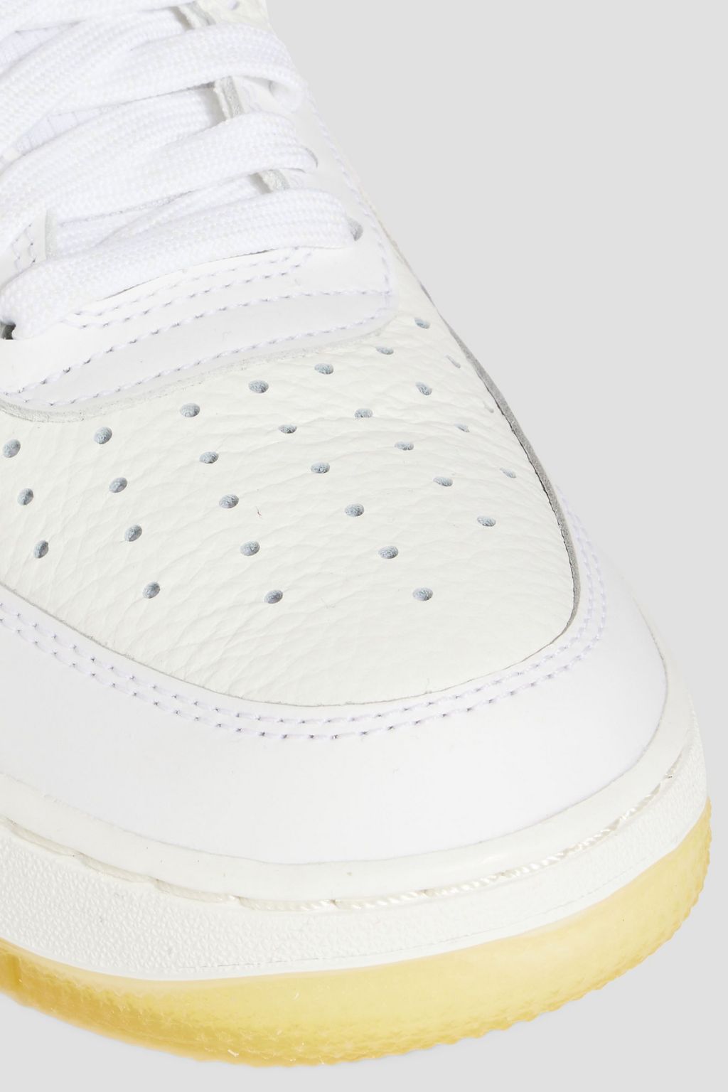 NIKE Air Force 1 suede-trimmed leather sneakers