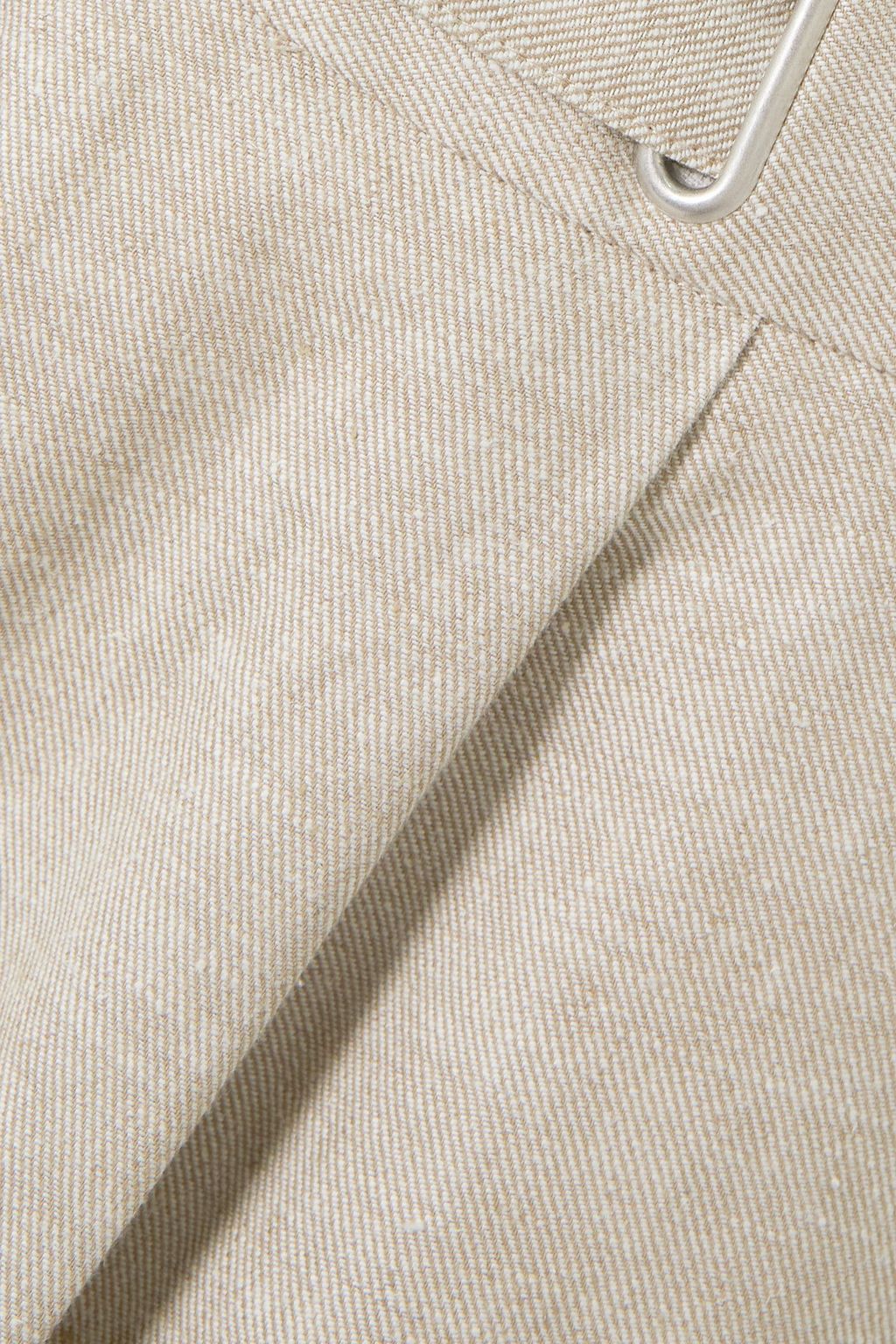 REMAIN BIRGER CHRISTENSEN Solina belted pleated linen and cotton-blend wide-leg pants