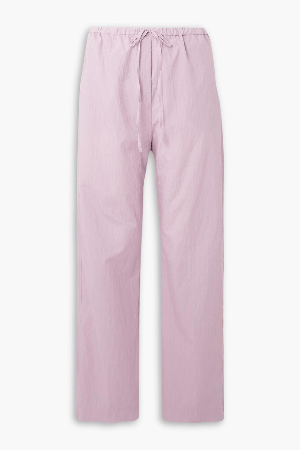 Totême Cotton-blend Poplin Straight-leg Pants In Lilac