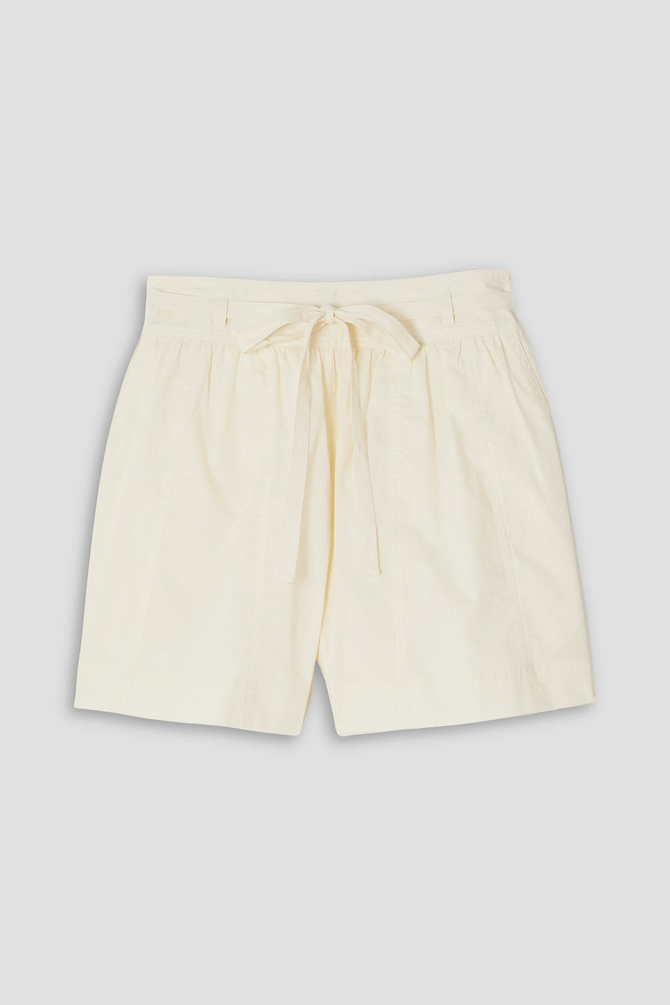 Ulla Johnson Anela Belted Cotton-poplin Shorts In Creme