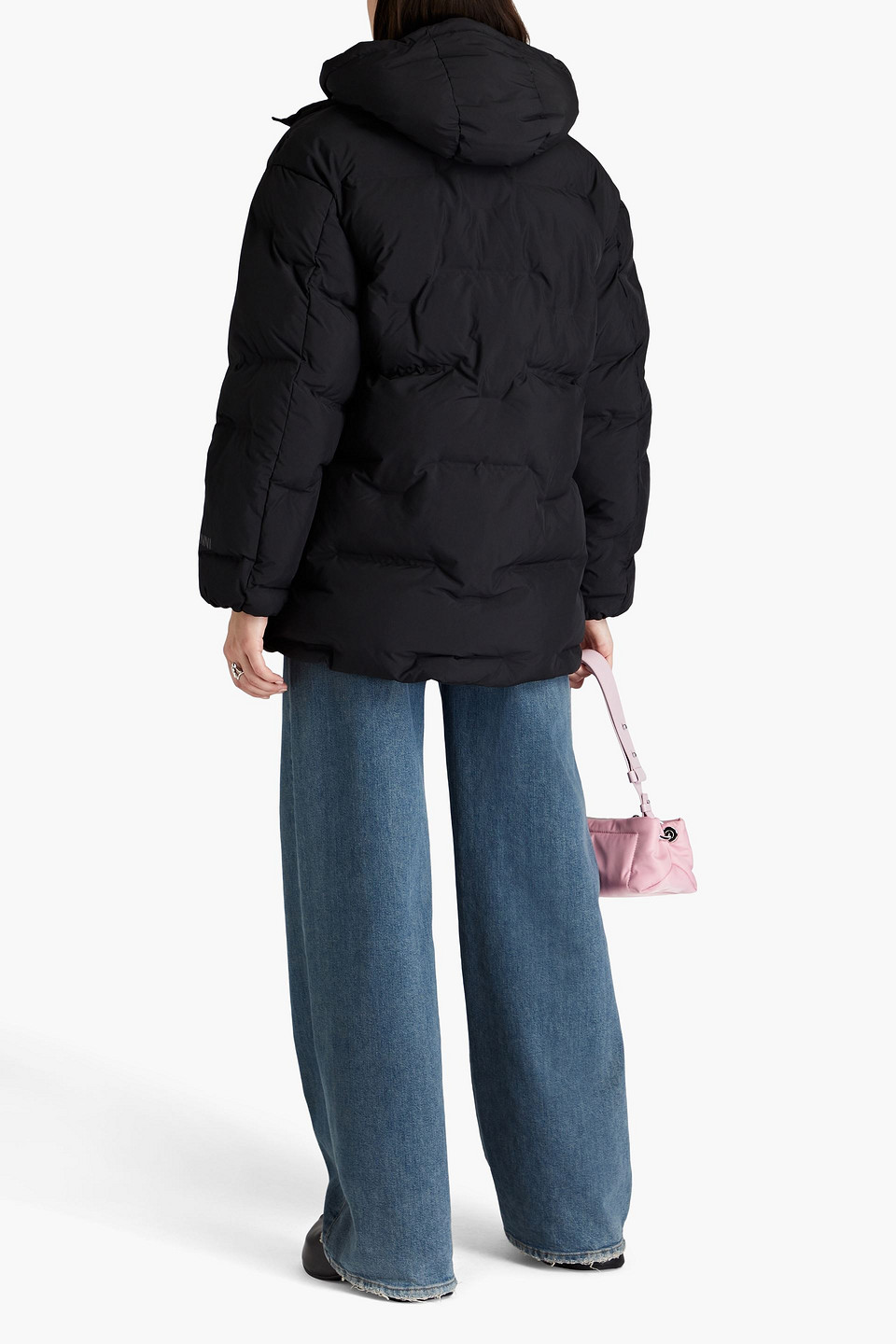  Ganni - Kapuzenjacke Aus Gestepptem Shell - Schwarz - 4xl 