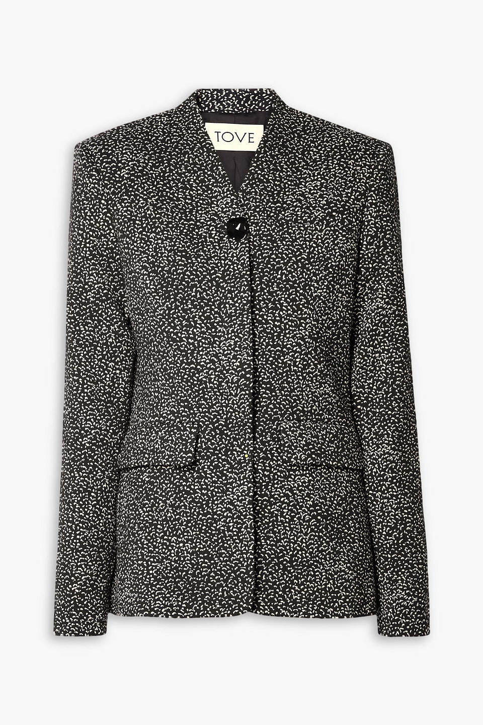 Tove Anais Stretch Cotton-blend Jacket In Black