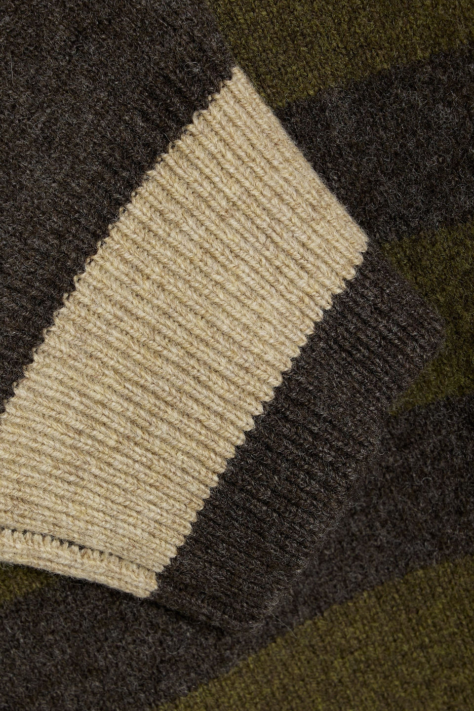 ISABEL MARANT LIRIO STRIPED WOOL-BLEND POLO SWEATER