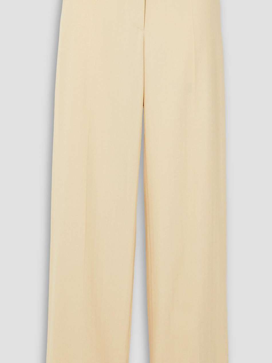 herringbone twill straight-leg pants