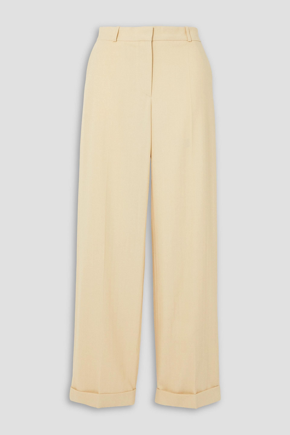 Totême Herringbone Twill Straight-leg Pants In Cream