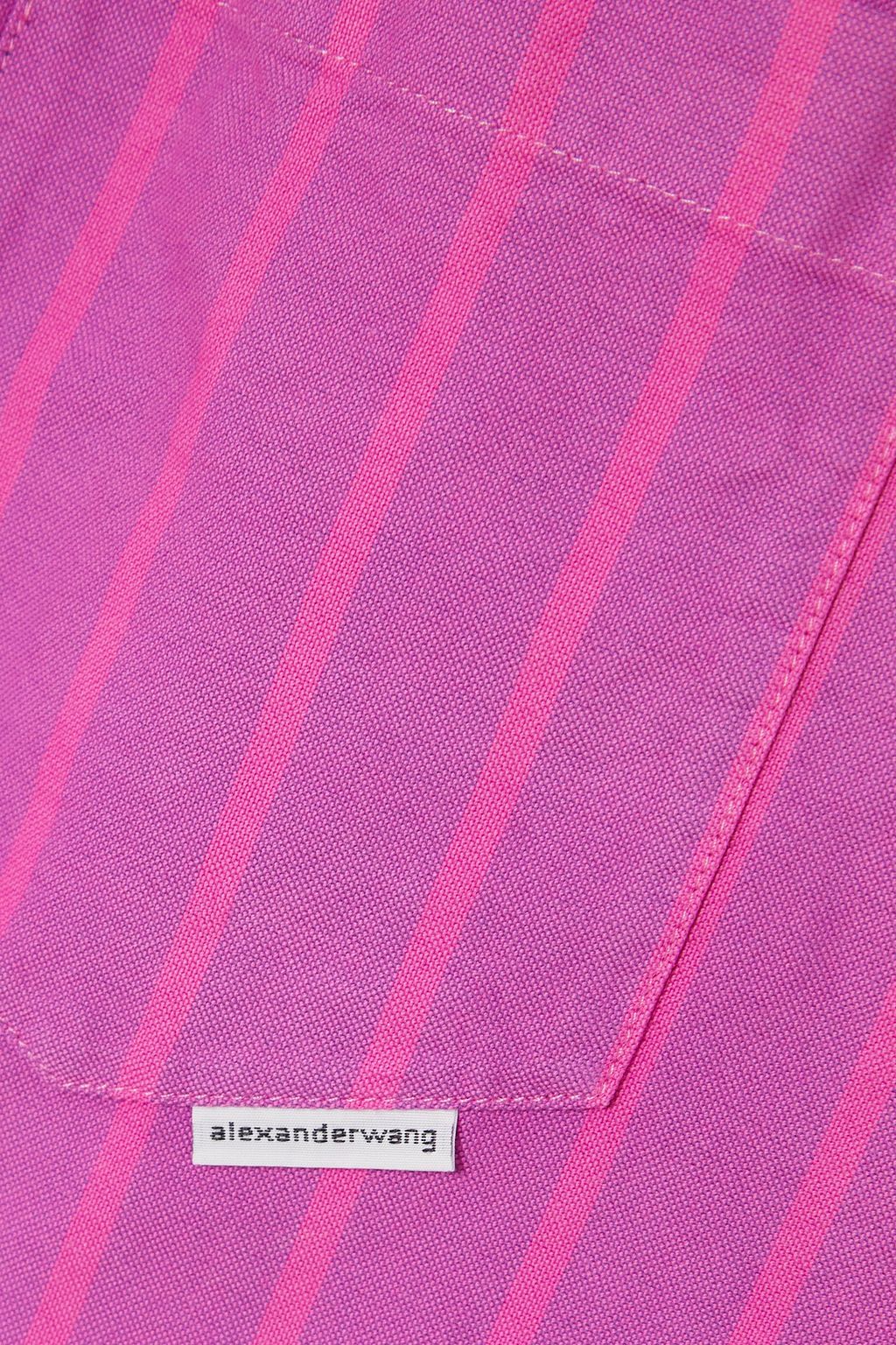 ALEXANDERWANG.T Frayed striped cotton shirt