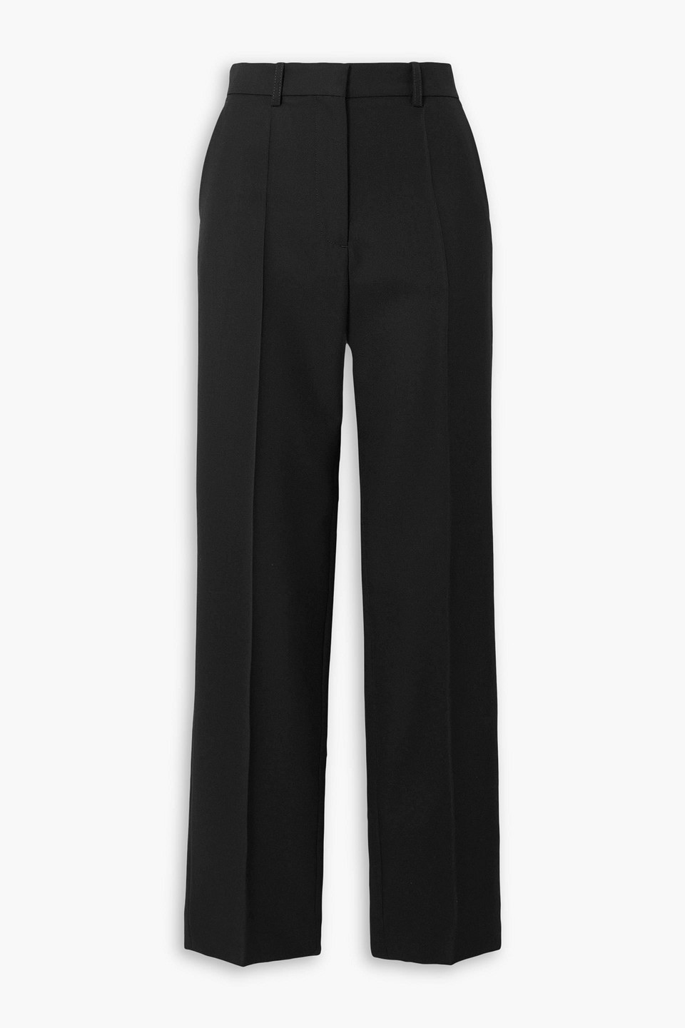 Totême Recycled Grain De Poudre Slim-leg Pants In Black