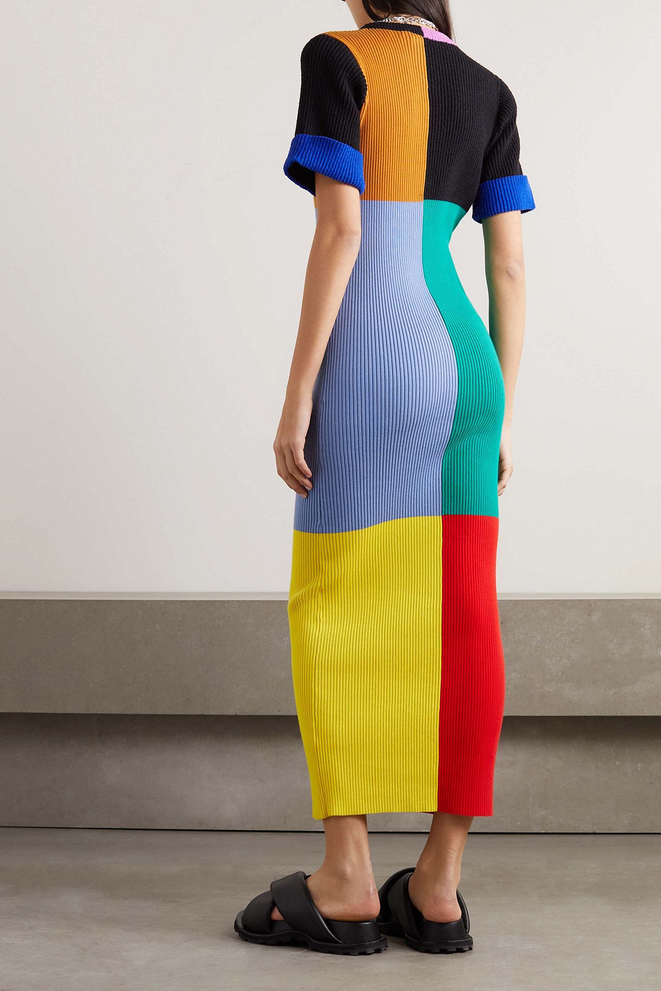  Zankov - Maxikleid Aus Einer Gerippten Baumwollmischung In Colour-block-optik - Bunt - Xs 