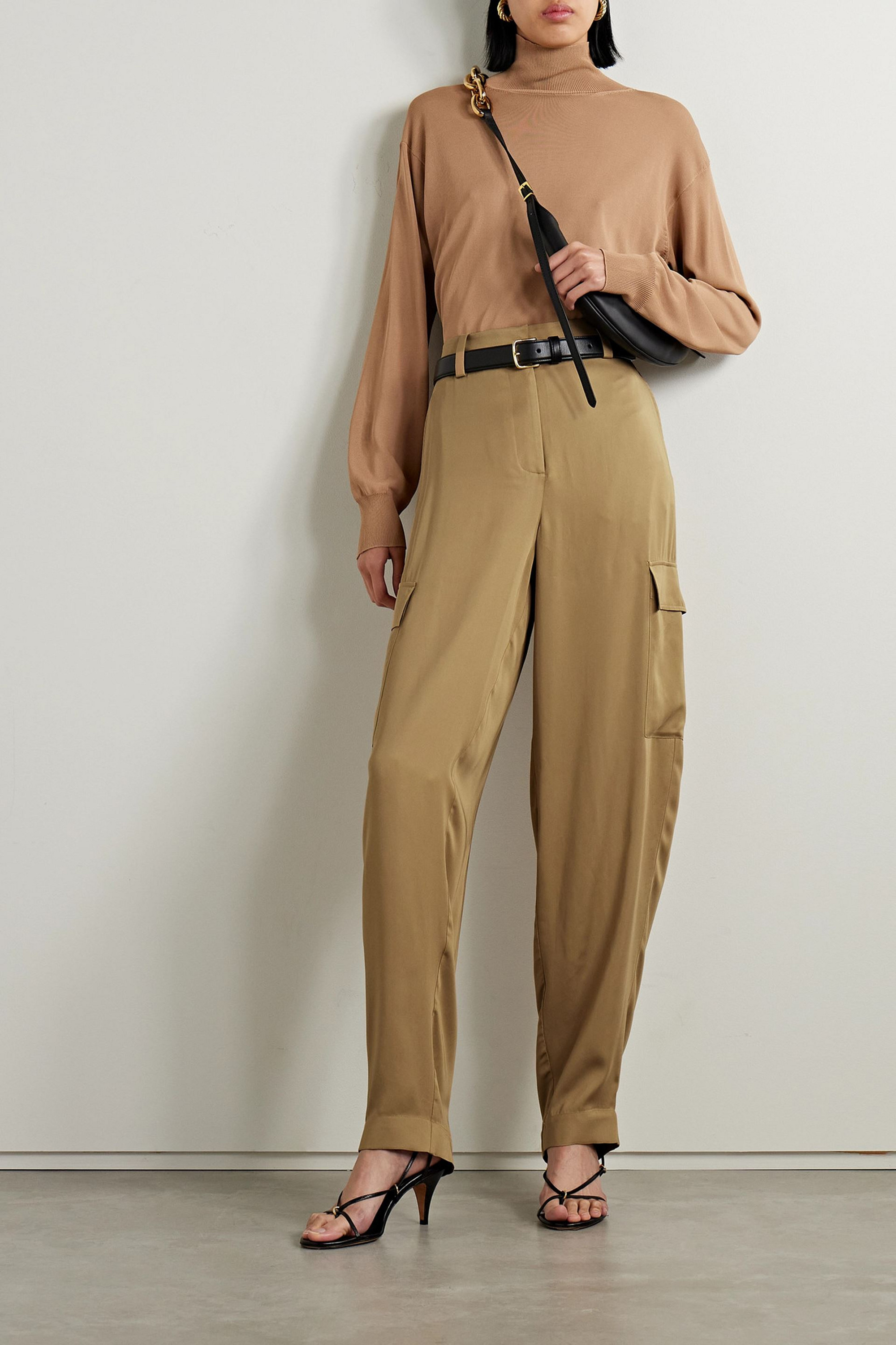 JOSEPH Treveris satin-twill cargo pants