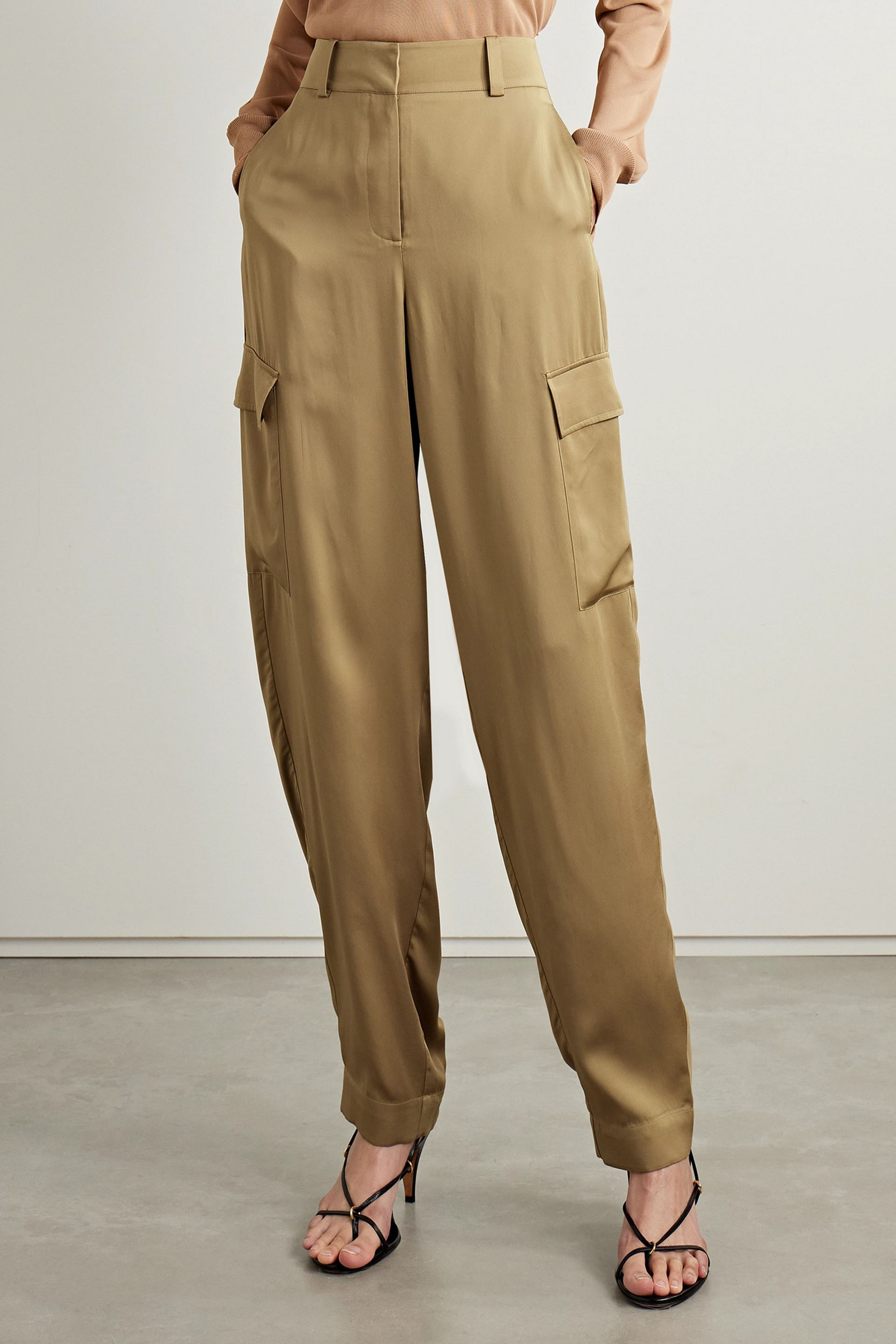 JOSEPH Treveris satin-twill cargo pants