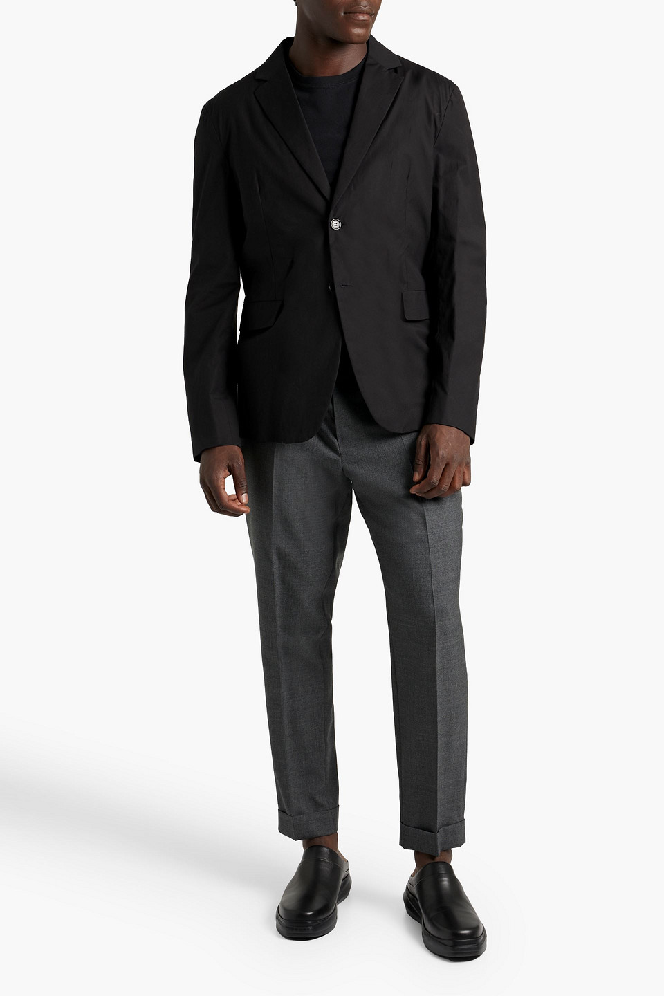 Acne Studios Cotton-sateen Blazer In Black
