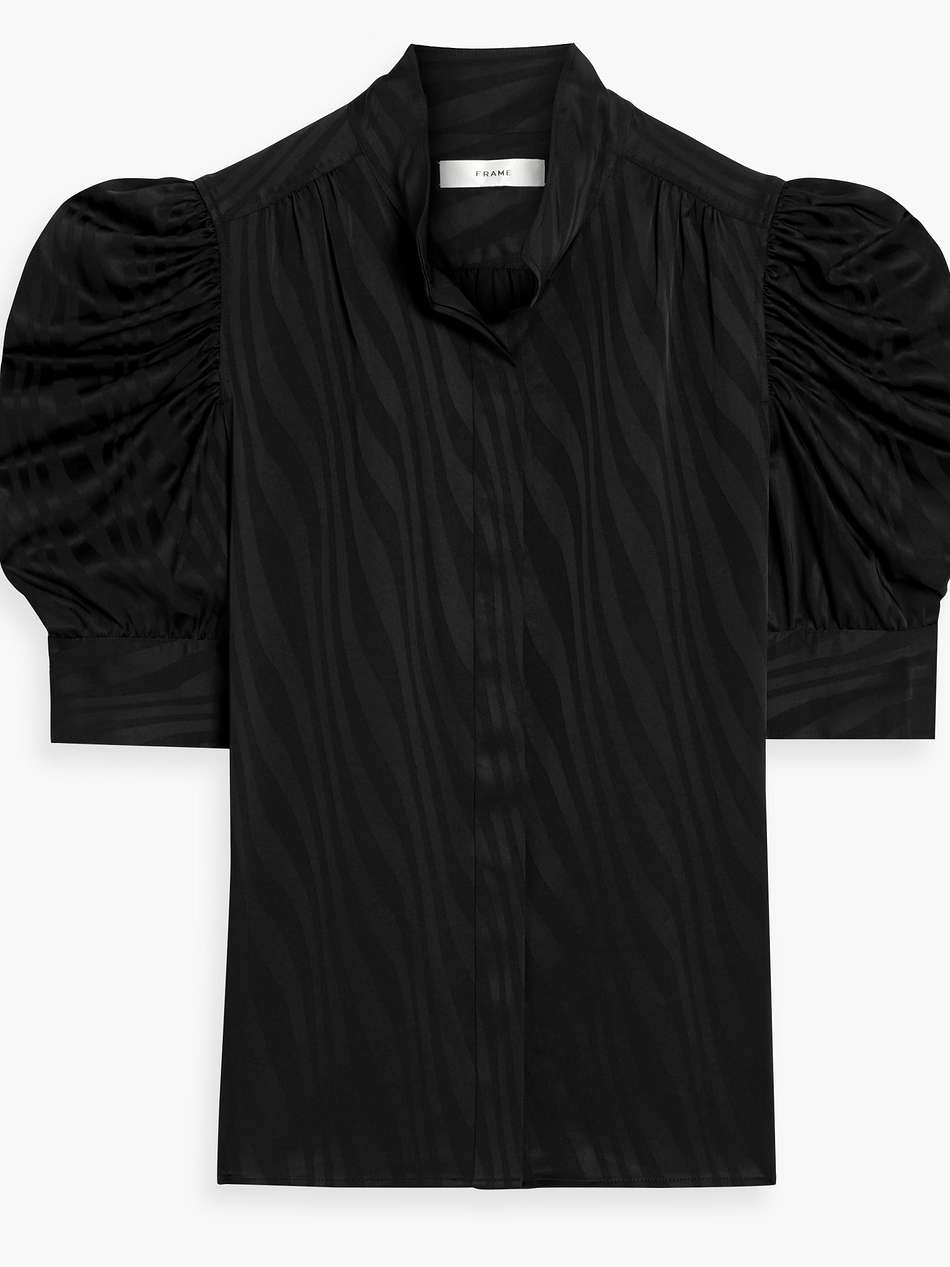 gillian satin-jacquard blouse