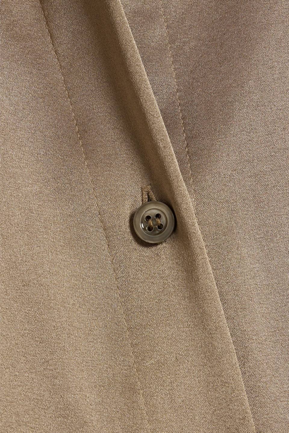 Frame The Standard Silk-blend Satin Shirt In Taupe