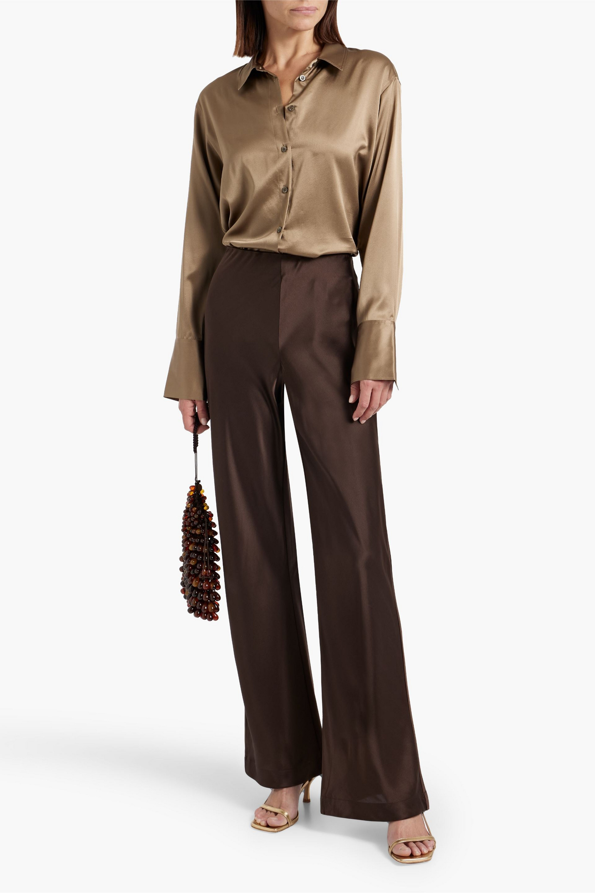 FRAME The Standard stretch-silk satin shirt