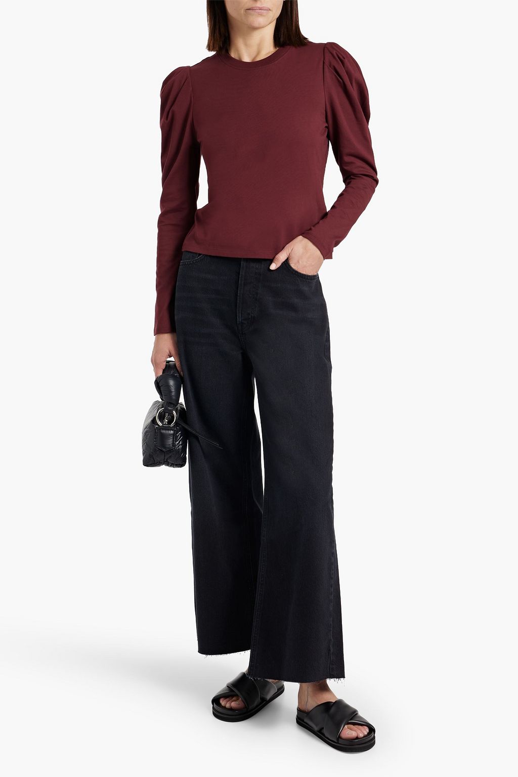 FRAME Cotton-jersey top
