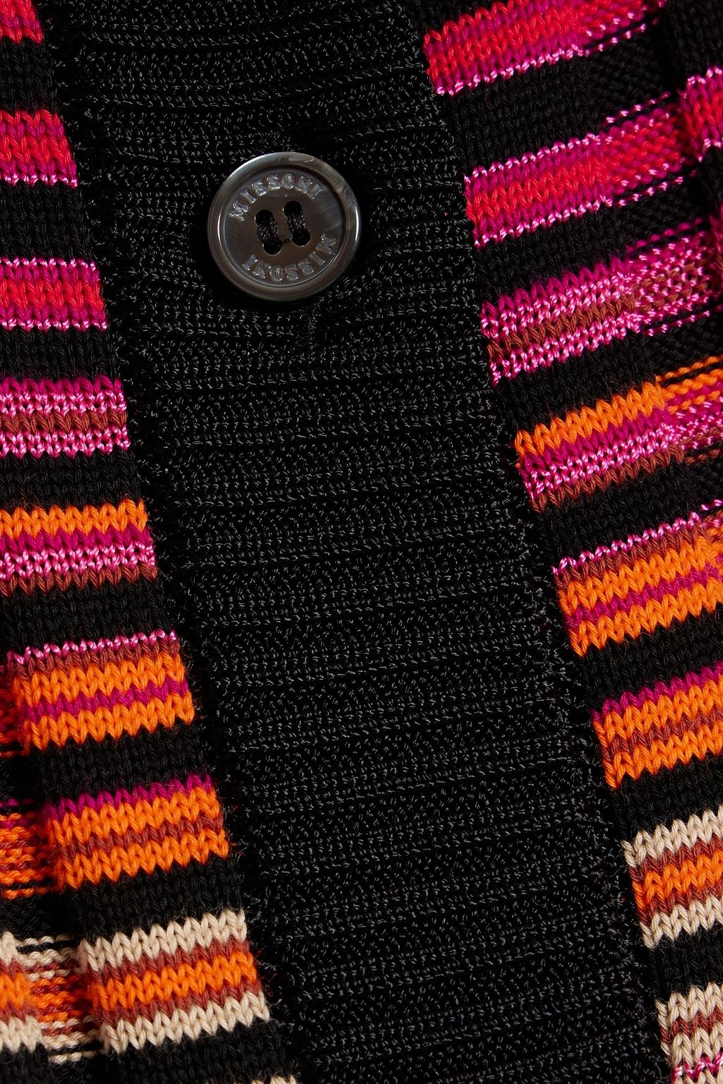 MISSONI Striped ribbed cotton-blend cardigan